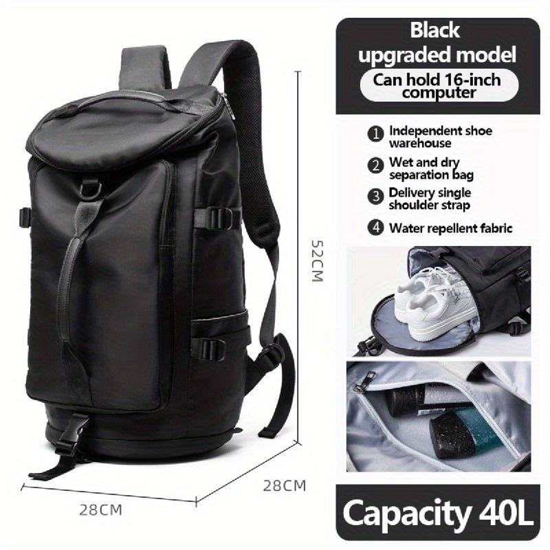 Large Capacity Travel Luggage Backpack, Multifunctional Outdoor Storage Rucksack, Business Bag