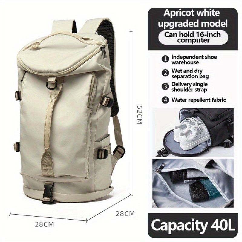 Large Capacity Travel Luggage Backpack, Multifunctional Outdoor Storage Rucksack, Business Bag