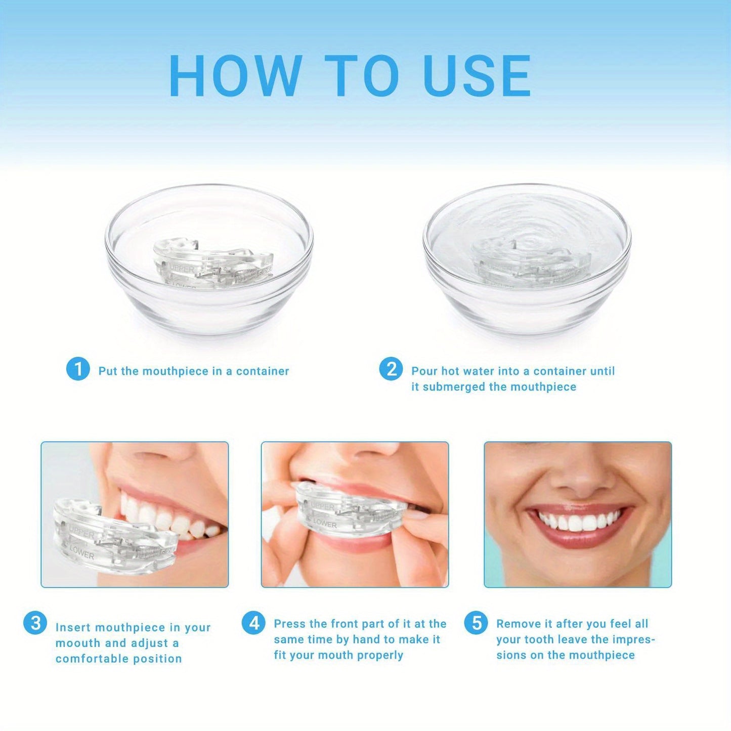 1pc Anti Snoring Bruxism Mouth Guard,  Improve Sleeping Teeth Bruxism, Sleeping Anti Snoring And Apnea Snoring Device, To Stop Snoring