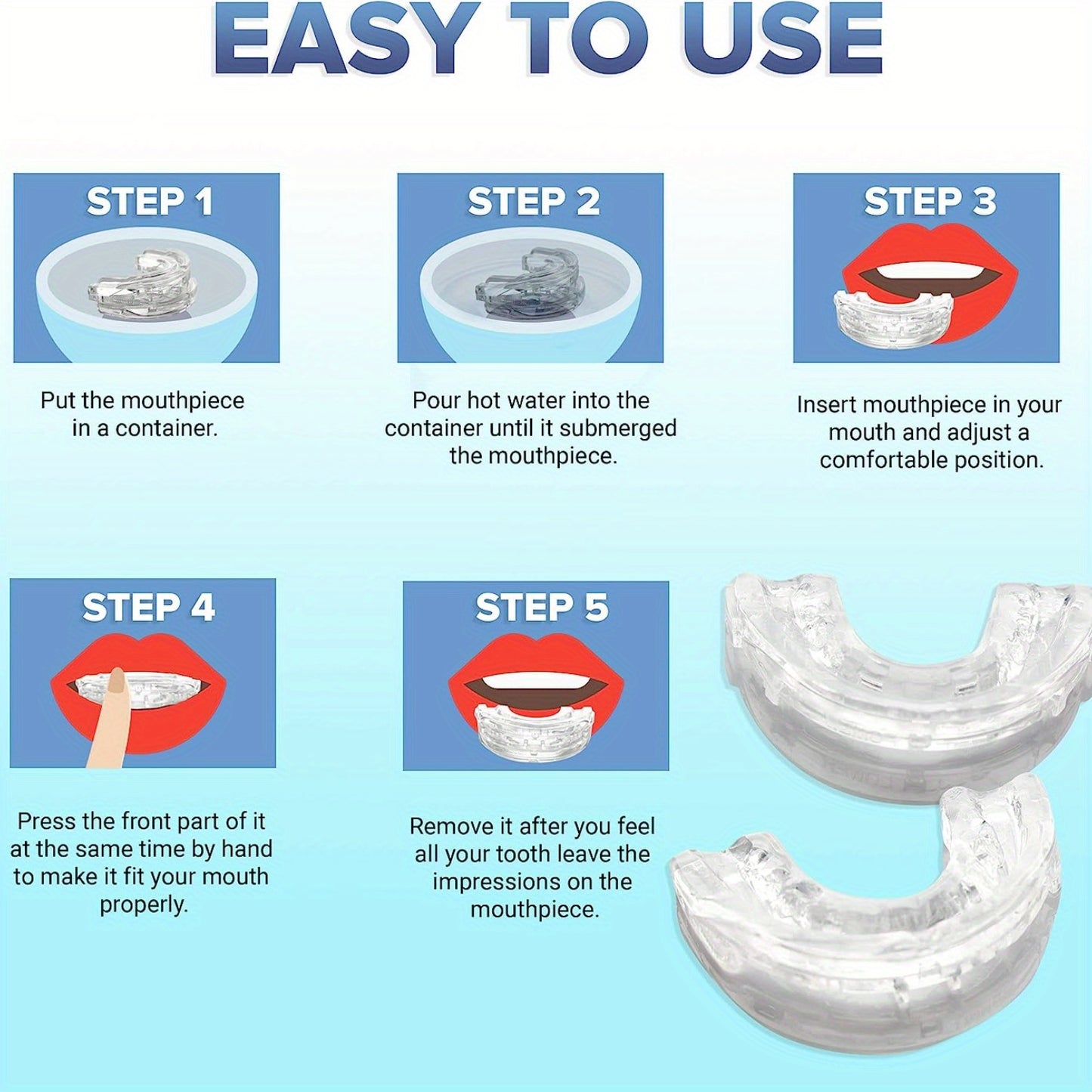 1pc Anti Snoring Bruxism Mouth Guard,  Improve Sleeping Teeth Bruxism, Sleeping Anti Snoring And Apnea Snoring Device, To Stop Snoring