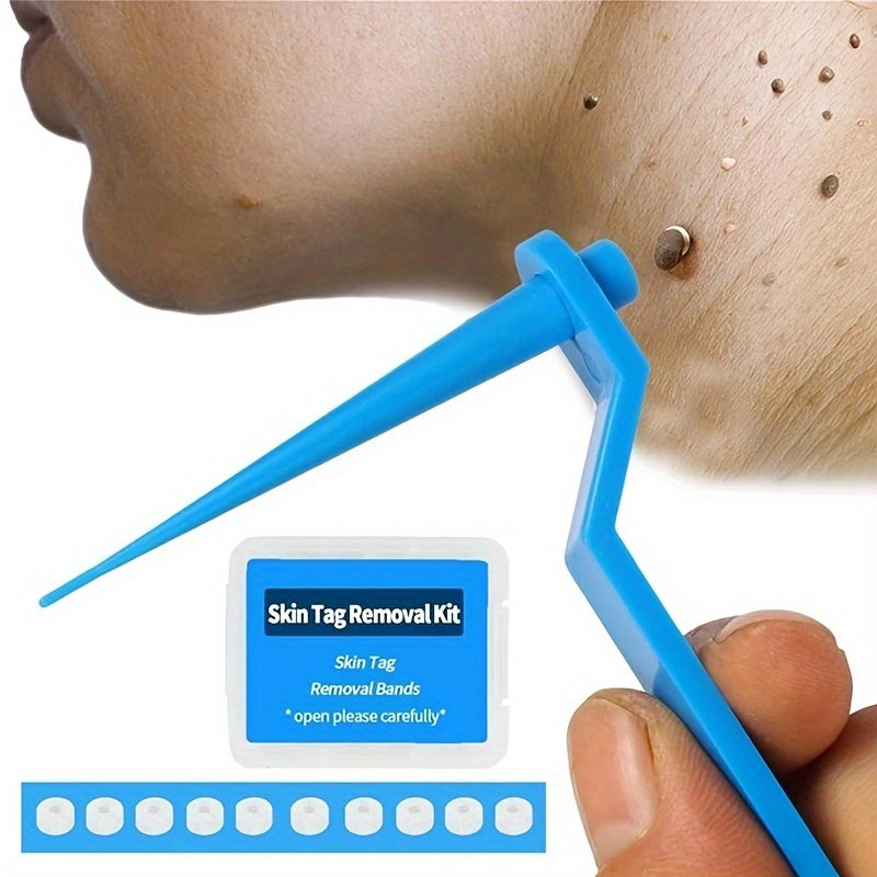 10 unidades \u002FSet Skin Tag Kill Skin Mole Wart Removedor, Micro Kit de remoção de tags de pele com cotonetes de limpeza, Ferramentas de cuidados faciais para verrugas adultas