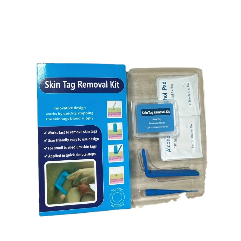 10 unidades \u002FSet Skin Tag Kill Skin Mole Wart Removedor, Micro Kit de remoção de tags de pele com cotonetes de limpeza, Ferramentas de cuidados faciais para verrugas adultas