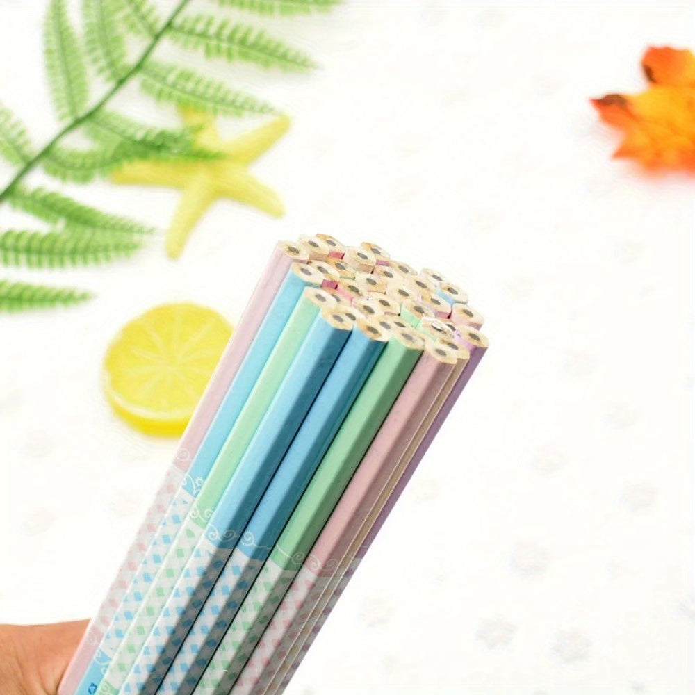 50pcs\u002Fset  Kawaii Wood Pencils HB Graphite Pencil For School Office Supplies Stationery Cute Environmental HB Pencil