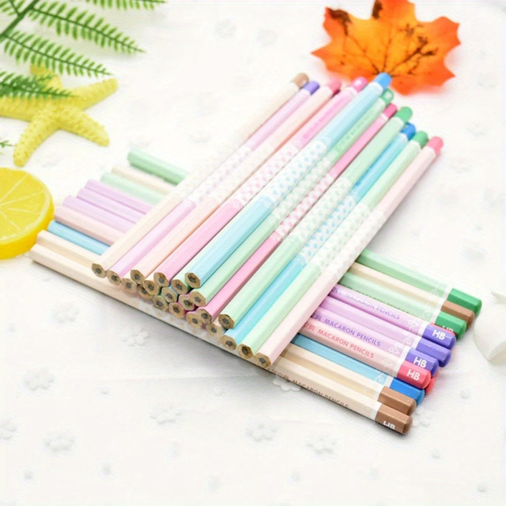 50pcs\u002Fset  Kawaii Wood Pencils HB Graphite Pencil For School Office Supplies Stationery Cute Environmental HB Pencil