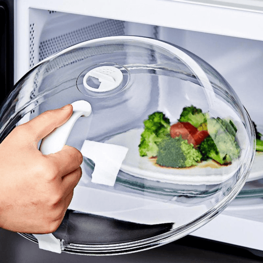 1pc Microwave Splash Cover, Transparent Microwave Food Cover, Anti Sputtering Oil Cover, Reusable Airtight Food Cover, Kitchen Heat Resistant Lid