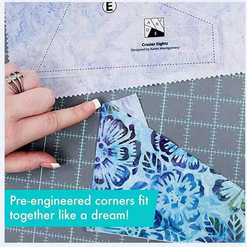 4pcs Quilting Template Patchwork Sewing Kit Cloth Cutting Rulers Clear Sewing Ruler Tailor Multifunctional Measuring