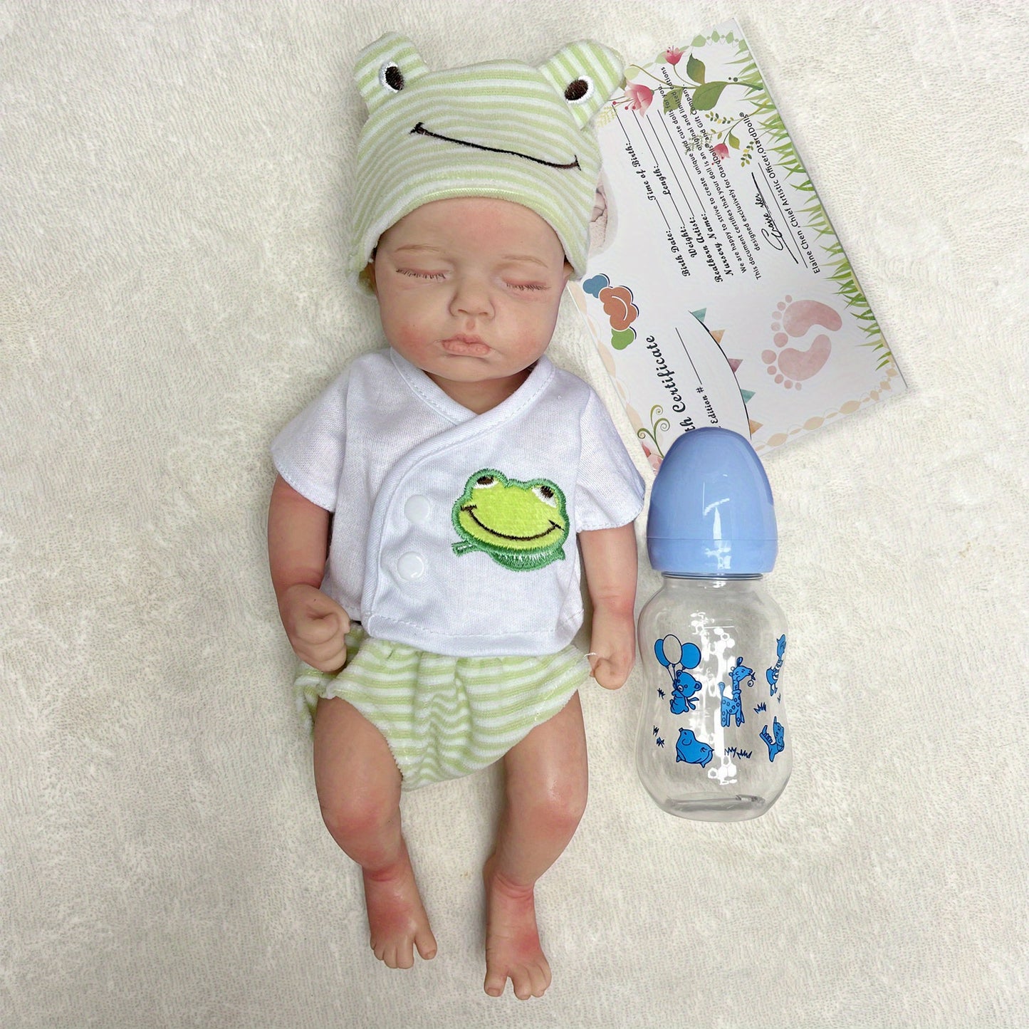 32cm 12.6inch Boy Full Body Silicone Bebe Reborn Doll Handmade Lifelike Newborn Doll For New Year's Gift Boneca Bebes Reborn De Silicone Real Cuerpo , Halloween\u002FThanksgiving Day\u002FChristmas gift