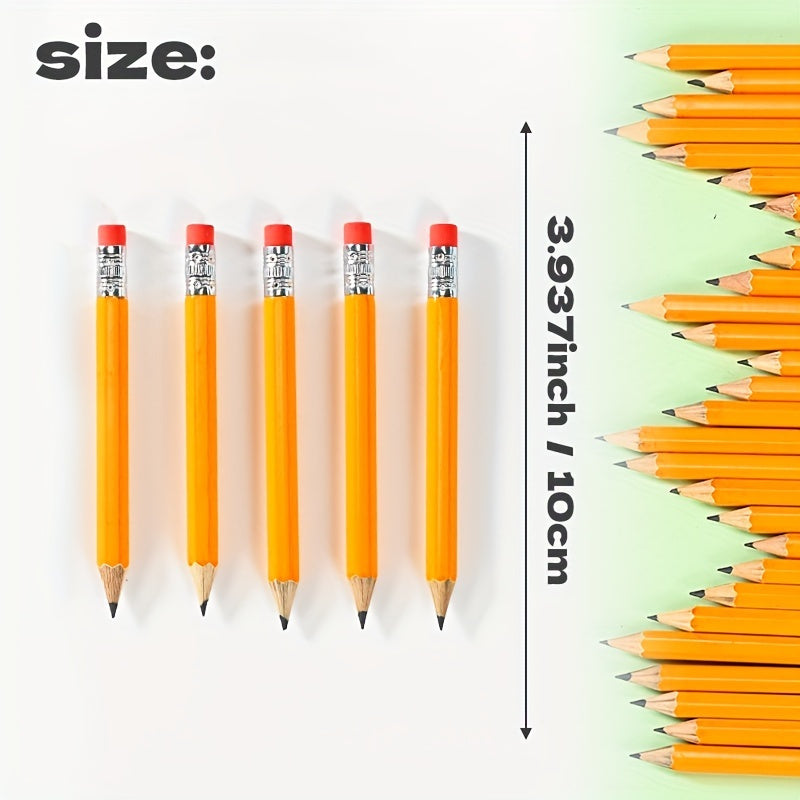 288pcs Golf Pencils Half Pencils With Eraser Mini Pencils For Baby Shower Bridal Shower Wedding School Office Supplies (Wood)