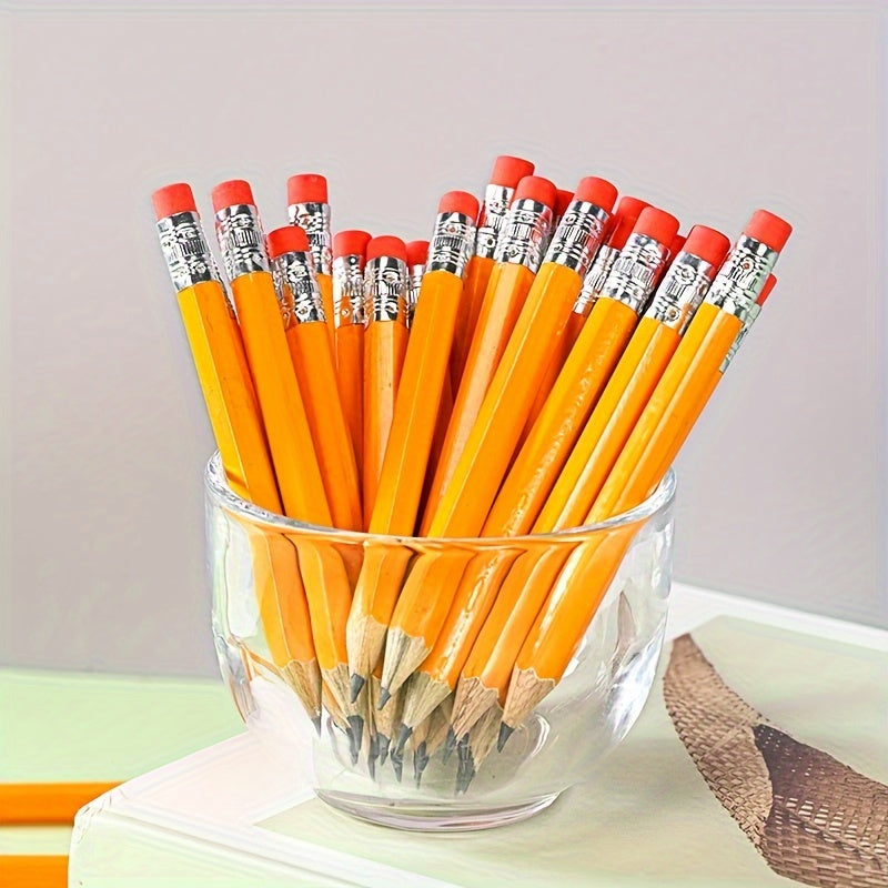 288pcs De Golf Crayons Demi Crayons Avec Gomme Mini Crayons Pour Bébé Douche Nuptiale Mariage École Fournitures De Bureau (Bois)