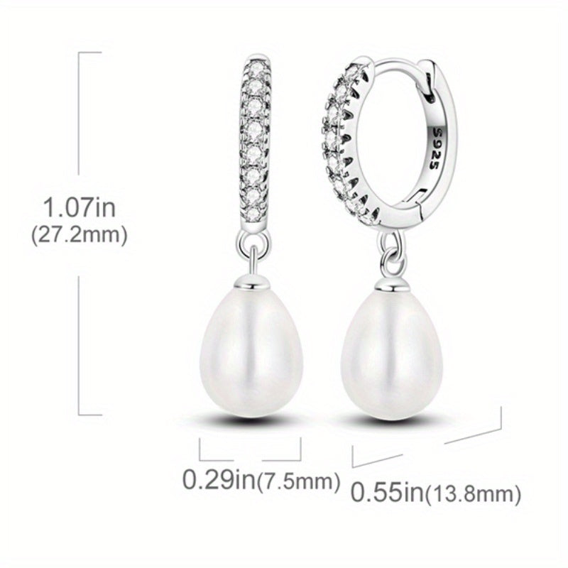 925 plata esterlina Pendientes de aro pavimentada piedra brillante símbolo belleza y elegancia partido diario trajes decoración joyería alta calidad