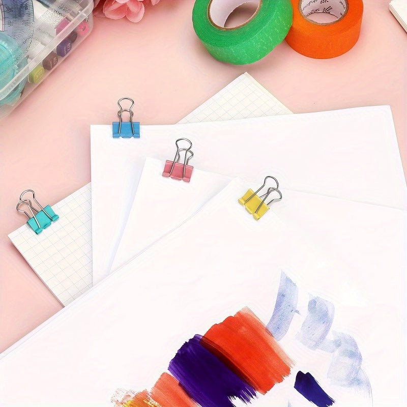 40pcs\u002Fset Multi-color Long Tail Clips, Multifunctional Binder, Test Papers Long Tail Clips, School And Office Supplies