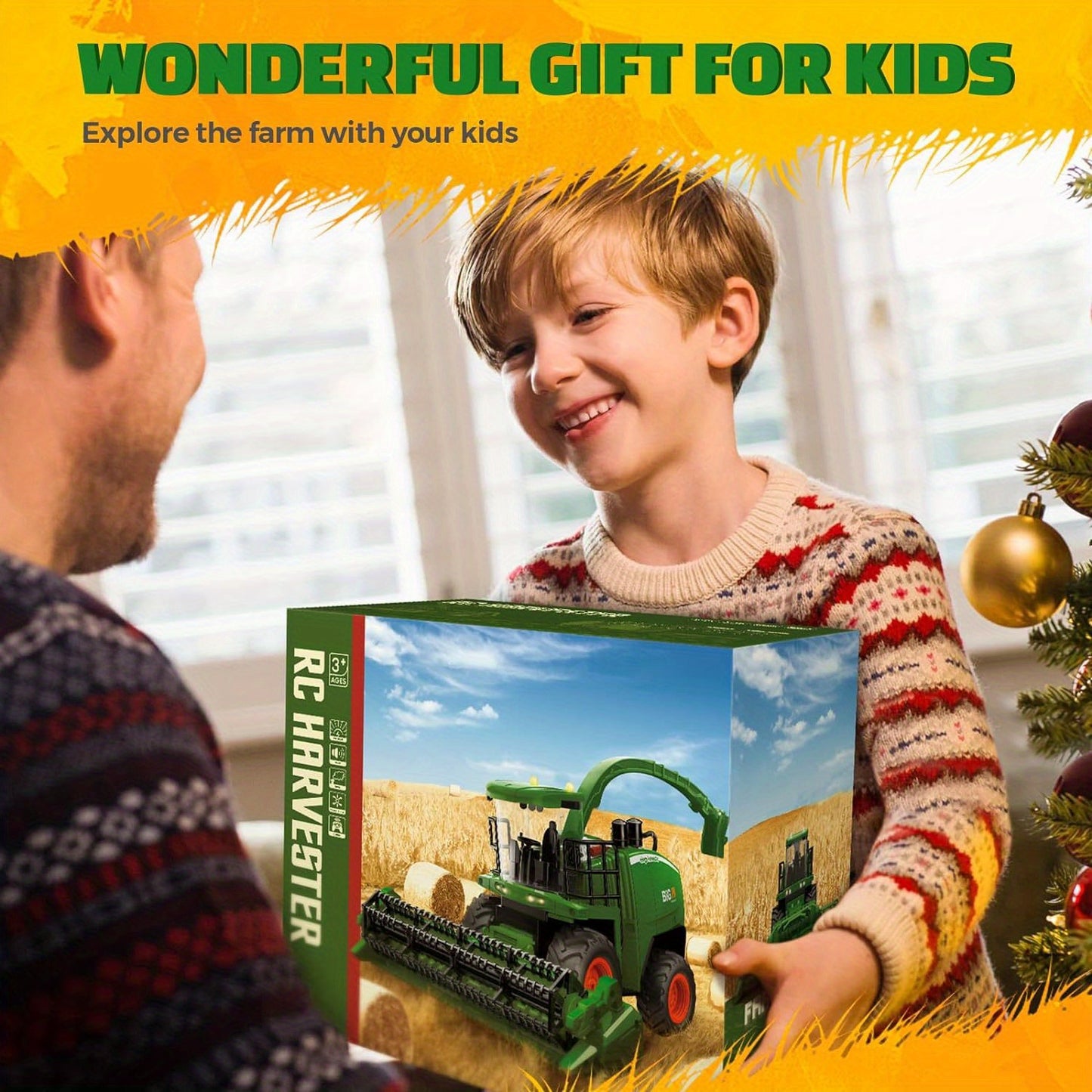 Combine Harvester Tractor Toy With Sounds And Lights