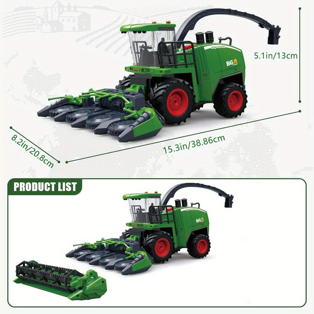 Combine Harvester Tractor Toy With Sounds And Lights