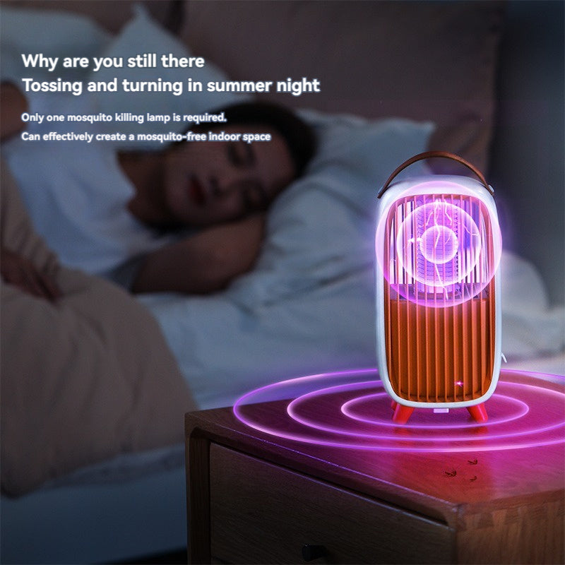 1pc, 360-degree Physical Mosquito Killer Lamp, Indoor Household Super Strong Coverage, Large Area Mosquito Killer, Ultra-quiet 3500V High Electric Shock Vortex Strong Suction Mosquito Repellent Lamp, Pest Control, Apartment Essentials