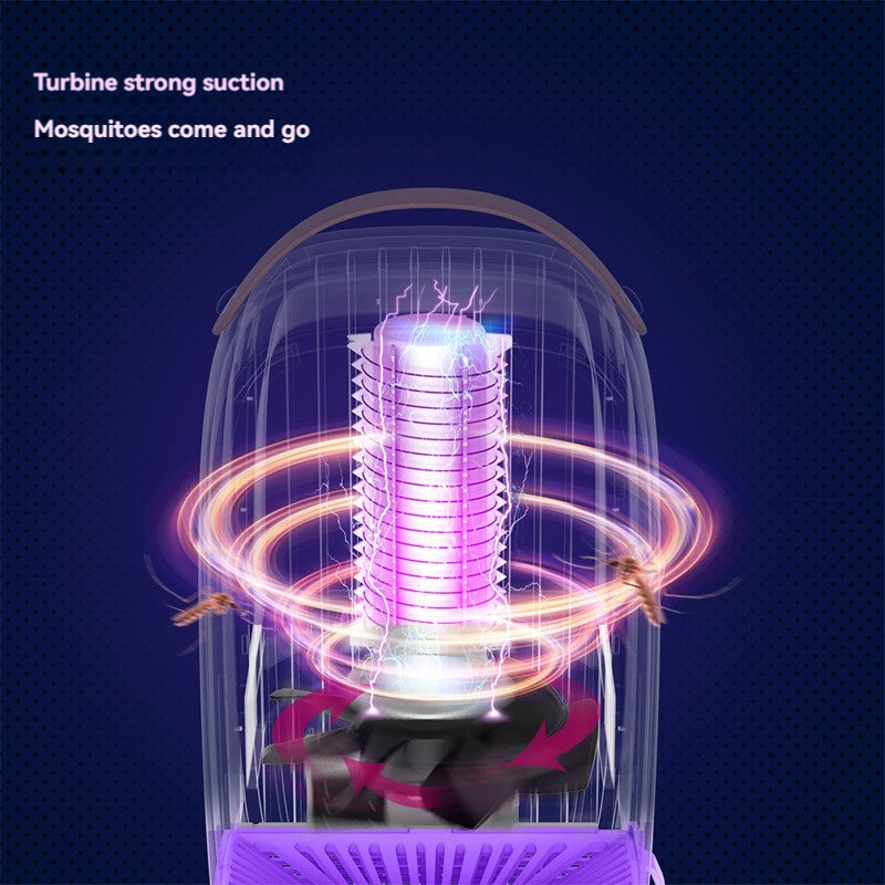 1pc, lámpara física del asesino del mosquito de 360 grados, cobertura súper fuerte del hogar interior, gran área del asesino del mosquito, ultra silencioso 3500V alto choque eléctrico Vortex fuerte succión lámpara repelente de mosquitos, control de plagas