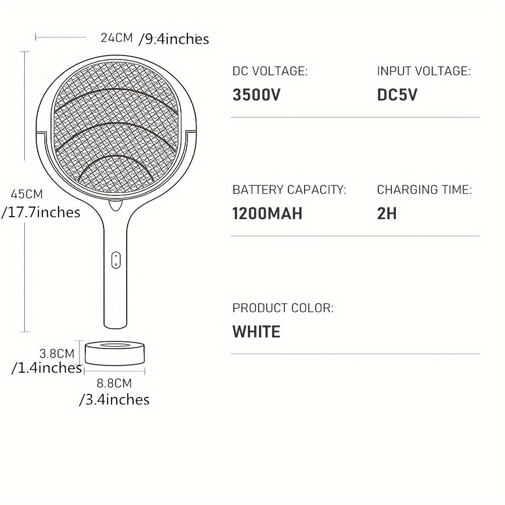 1pc, 90 degrés rotatif électrique moustique tapette, lampe de tueur de moustique, choc électrique, 365nm lumière Bug Zapper piège mouches été mouche tapette, lutte antiparasitaire, appartement Essentials, College Dorm Essentials, Gadgets de ménage