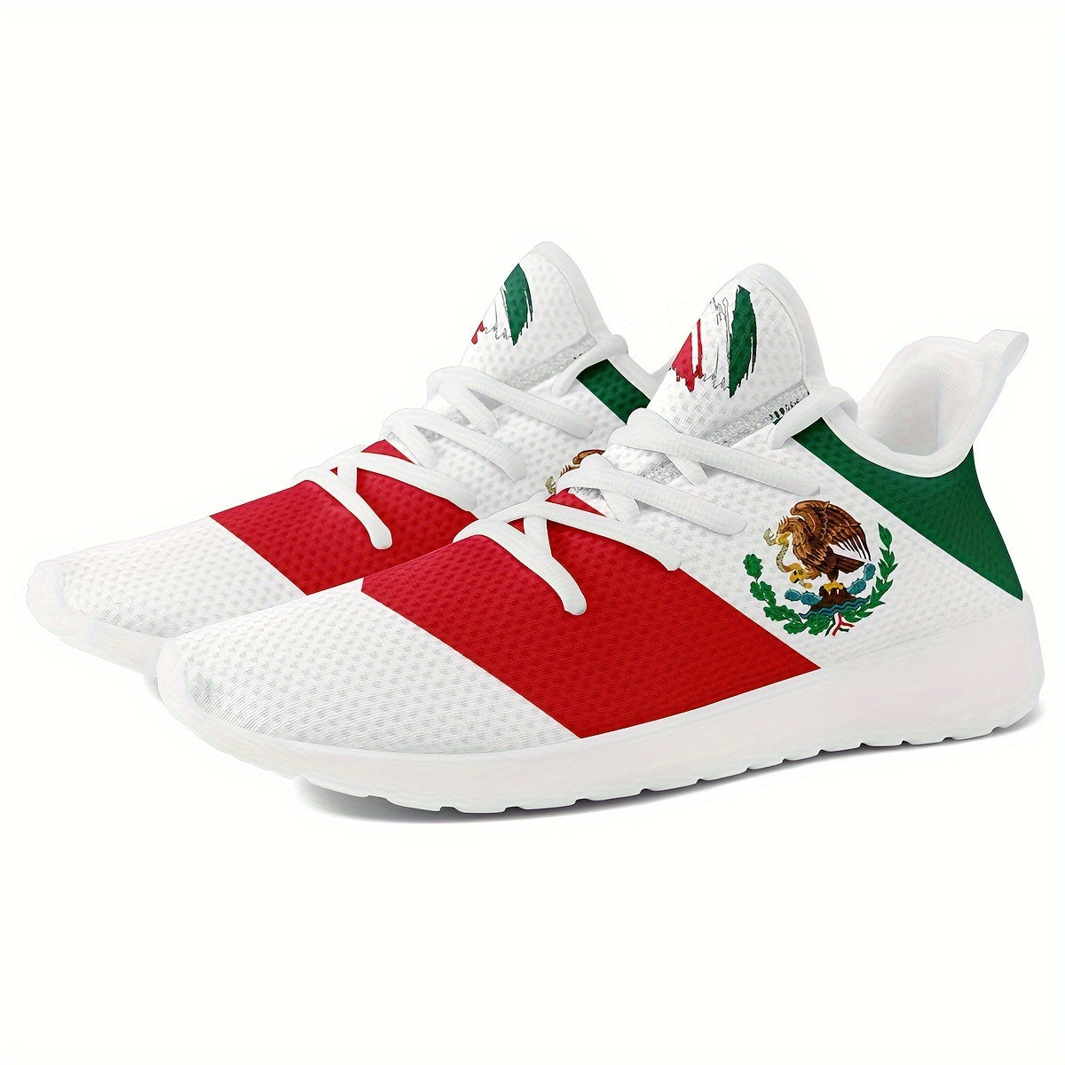 Baskets tendance à motif mexicain pour hommes, chaussures confortables à semelle souple et respirantes antidérapantes pour activités de plein air pour hommes