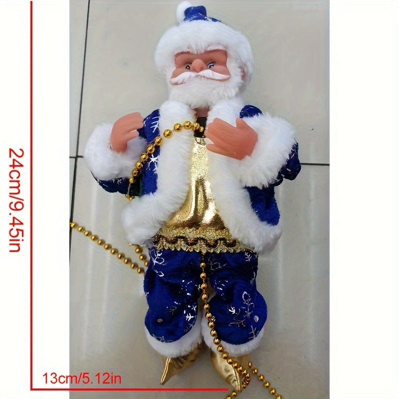 Electric Christmas Ball Climbing And Rope Climbing Elderly Man