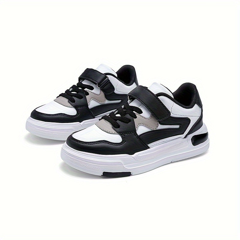 Boy's Trendy Colour Block Skate Shoes, Comfy Non Slip Thermal Sneakers, Winter