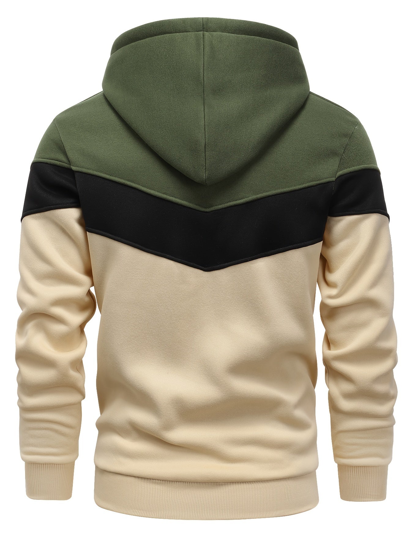 Men's Color Block Hoodie - Casual Graphic Design Pullover with Kangaroo Pocket for Winter and Fall Streetwear - Great Gift Idea