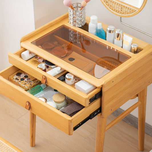 1pc Sea Shipping Multi-layer Dressing Table, Small Mini Rental House Free Installation Dressing Table, Japanese-style Room Makeup Table