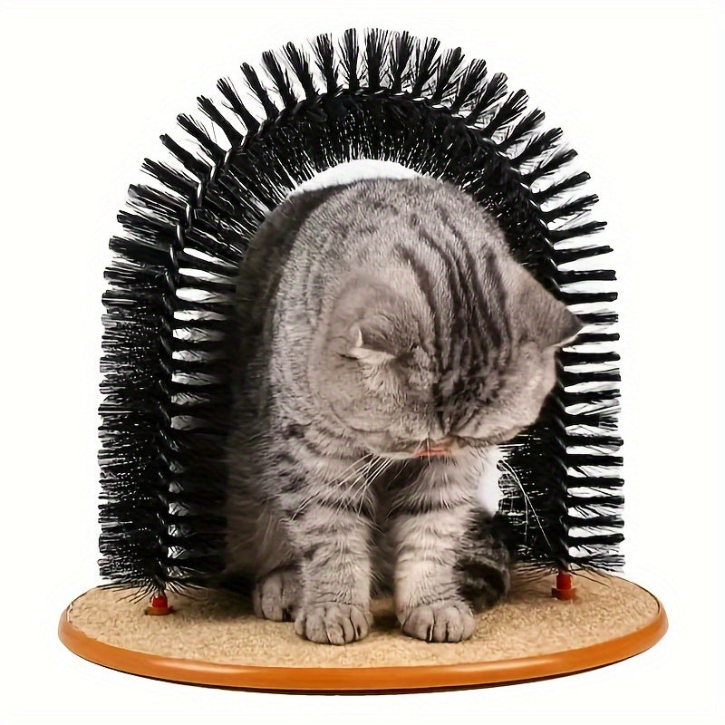 Cat Arch Self Groomer & Massger all in one : Pamper Your Feline With A Massage & Grooming Brush!