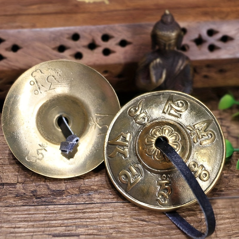 Fait à la main Népal Tingsha Bell pour la méditation et la guérison sonore-Instrument de percussion authentique pour la relaxation et la pleine conscience