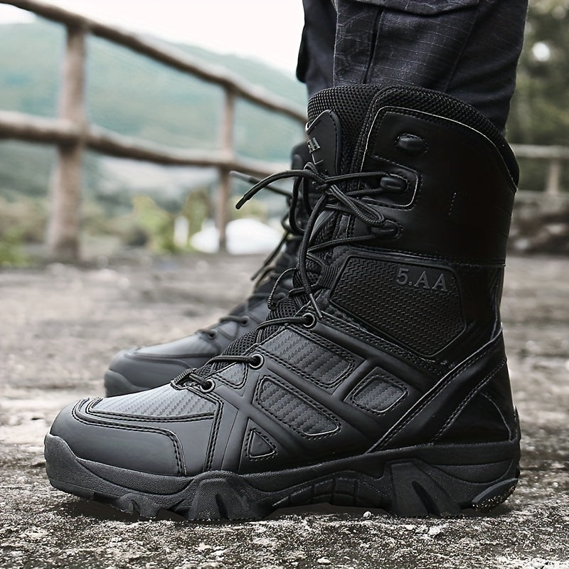 Men's Military Tactical Boots, Wear-resistant Non-slip Combat Boots For Outdoor Hiking Trekking