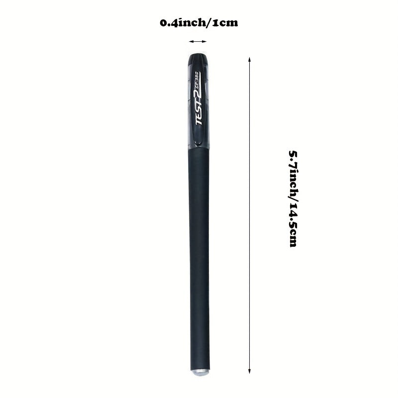 Lot de 20 stylos à encre gel noir mat, stylo à bille à pointe extra fine de 0,5mm, écriture lisse, Super sec, non toxique, stylo à bille design clip de poche, fournitures de papeterie de bureau, stylo de signature stylo gel noir