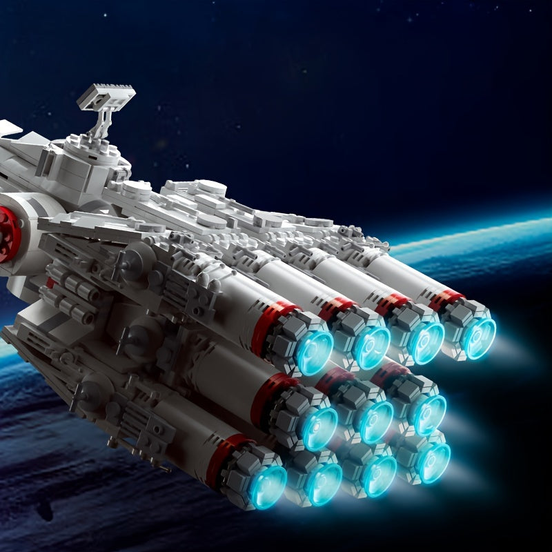 2833 Pieces Of Interstellar Series Large Space Battleship Building Block Decorations, With High Difficult Assembly Three-dimensional Collection Model, DIY Fun Holiday\u002FBirthday Gift