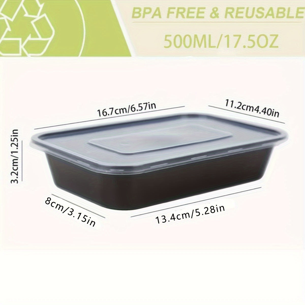 100Pcs Microwavable Reusable Food Containers With Lids For Food Prepping, Disposable Lunch Boxes, Stackable, BPA Free, Freezer Dishwasher Safe, For Home Kitchen Restaurant Takeaway Picnic Party, Kitchen Supplies, Food Packaging Stuff