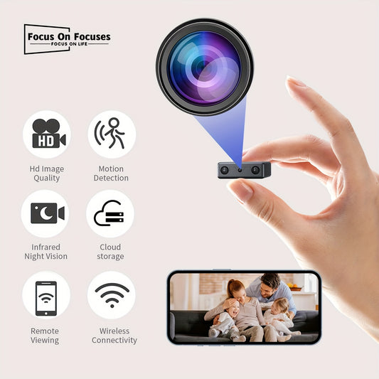Mini Boby 1080P Camera Wireless Security WiFi Small  Cameras Smart Home Night Version Magnetic Camcorder Surveillance,Built-in Battery, APP Real-time View,Card Direct Working, 140°Wide Angle