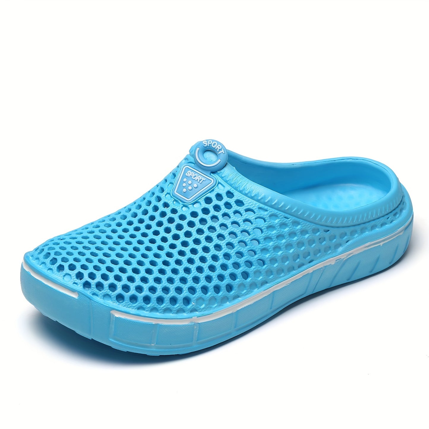 Women's Solid Color Clogs, Round Toe Slip-on EVA Shoes, Women's Casual Slides For Beach