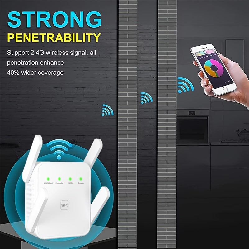 2023 Newest WiFi Extender\u002FRepeater, Covers Up To 9860 Sq.ft And 60 Devices, Internet Booster - With Ethernet Port, Quick Setup, Home Wireless Signal Booster