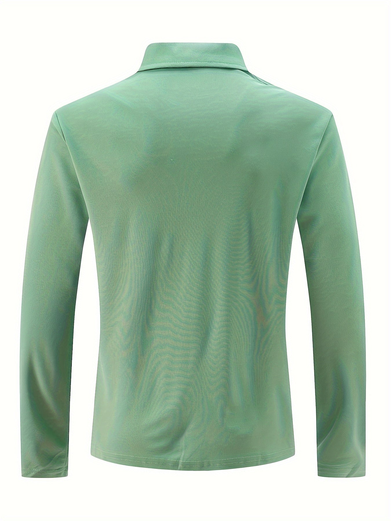 Camisa cómoda de la solapa del golf de la manga larga del estiramiento de los hombres del color sólido, primavera otoño, regalo para los hombres