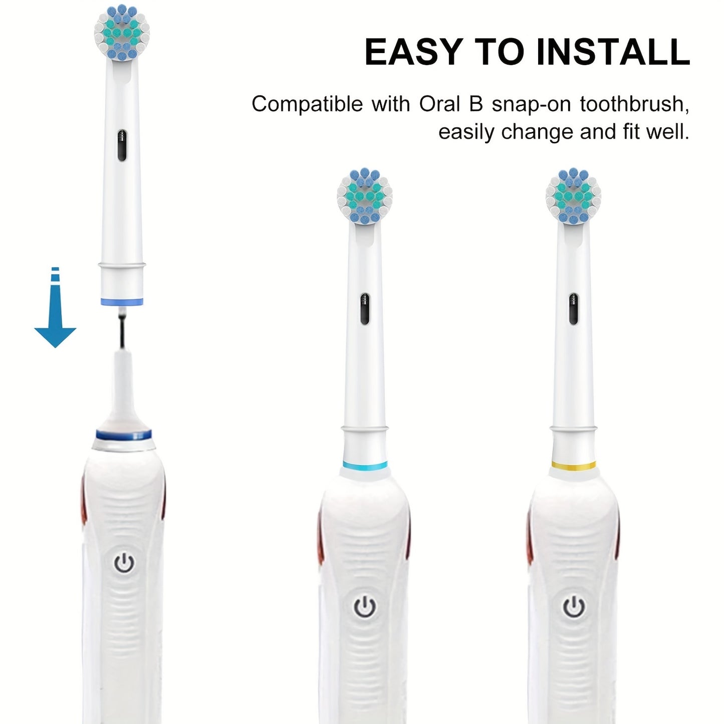 Ersatzbürstenköpfe kompatibel mit der elektrischen Zahnbürste Braun Oral B, empfindliche Zahnbürstenköpfe für Pro 1000\u002F9000\u002F 500\u002F3000\u002F8000\u002FSmart\u002FGeinus-Zahnbürste, 16er-Pack