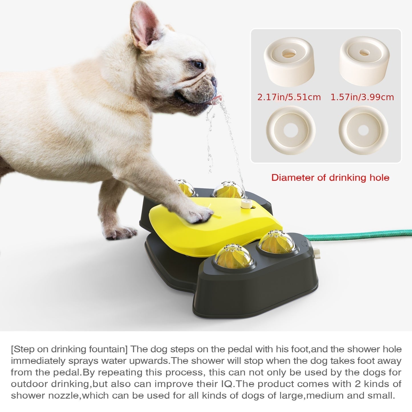 1pc Automatic Pet Water Fountain Outdoor Interactive Dog Bath Sprinkler Dog Feeder Toy Bathing Sprinkle Tool