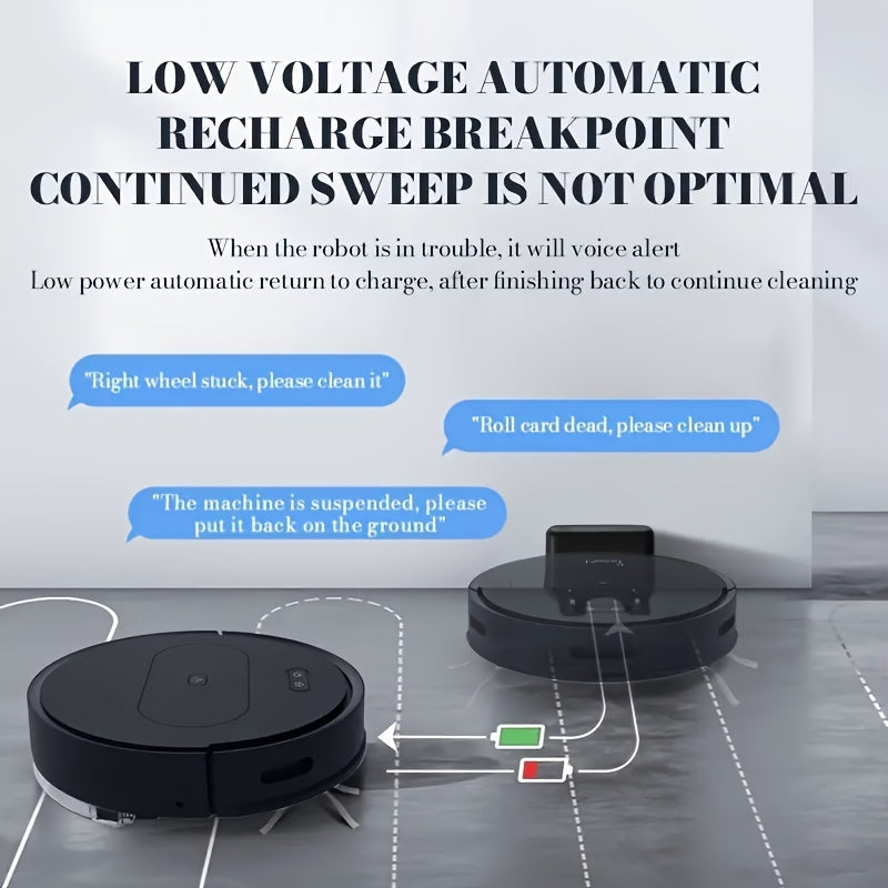 1pc, Intelligent Robot Vacuum Cleaner, Mopping Robot, 14.17inch\u002F14.2-inch Automatic Sweeping Machine Robot, Equipped With Automatic Rolling Brush Design, Intelligent Automatic Charging, Good Helper For Home Floor Cleaning