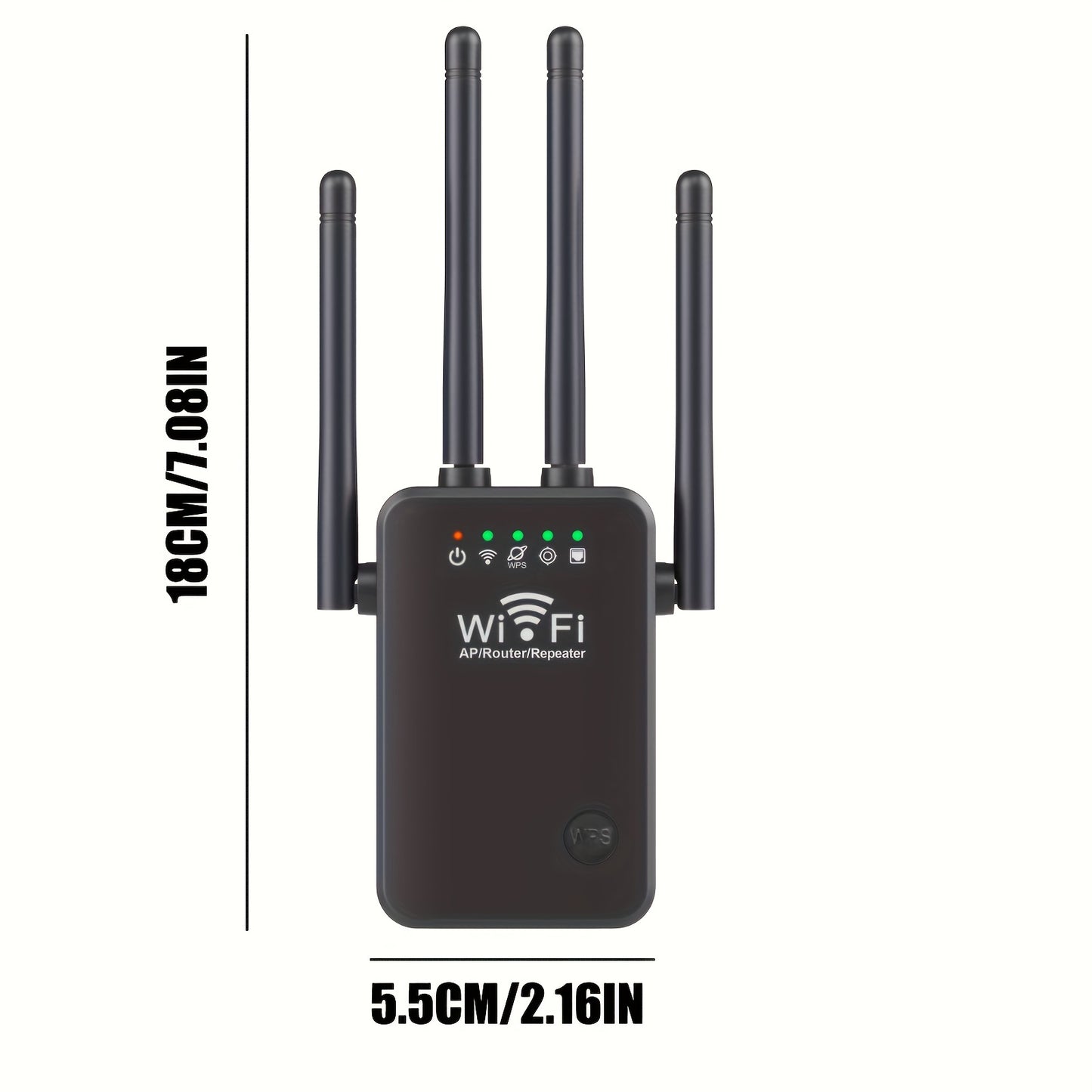 US Plug WiFi Extender Signal Booster bis zu 2640sq.ft und 25 Geräten, Wi-Fi Range Extender, drahtloser Internet Repeater, Langstrecken verstärker mit Ethernet-Port, 1-Tip-Setup, Zugangspunkt