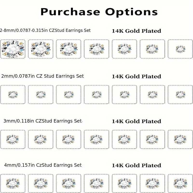 7 Pairs Set Of Delicate Stud Earrings Flat Back Earrings Stainless Steel Jewelry Embellished Synthetic Gems For Women Gift