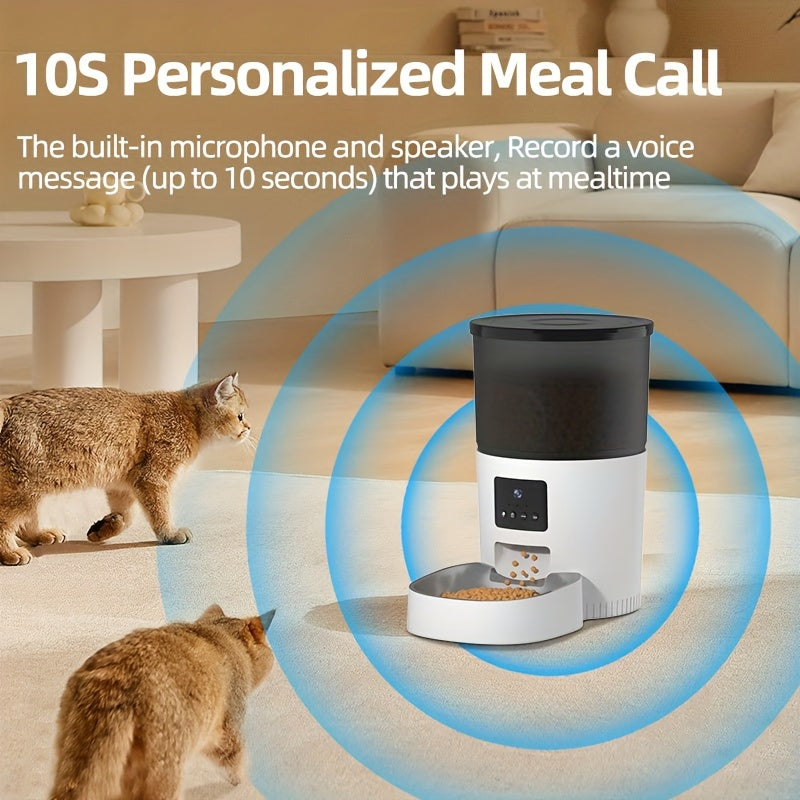 Rojeco alimentador automático para animais de estimação com câmera dispensador de comida para cães inteligente wifi controle remoto alimentador automático para animais de estimação