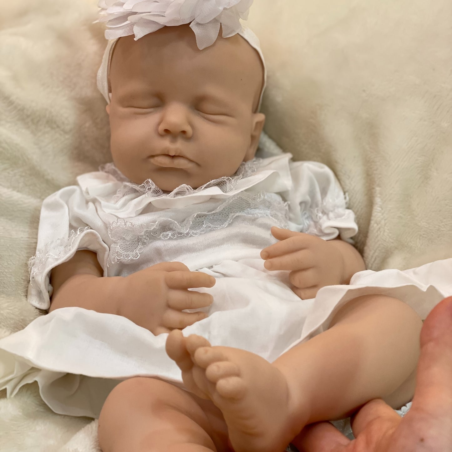 19.69inch Unpainted Silicone Girl Bebe Reborn Dolls Lifelike Sleeping Full Body Soft Solid Silicone Reborn Dolls For Collection Series Boneca Reborn Corpo De Silicone