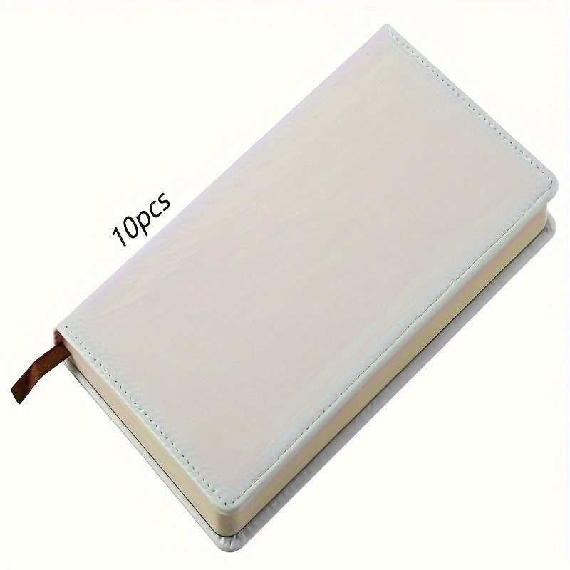 10 Pcs Sublimation Notebook Blank 190 Pages Sublimation Journal Blank, Sublimation Journal Notebooks For School Office Supplies Imitation Faux Sublimation Notebooks