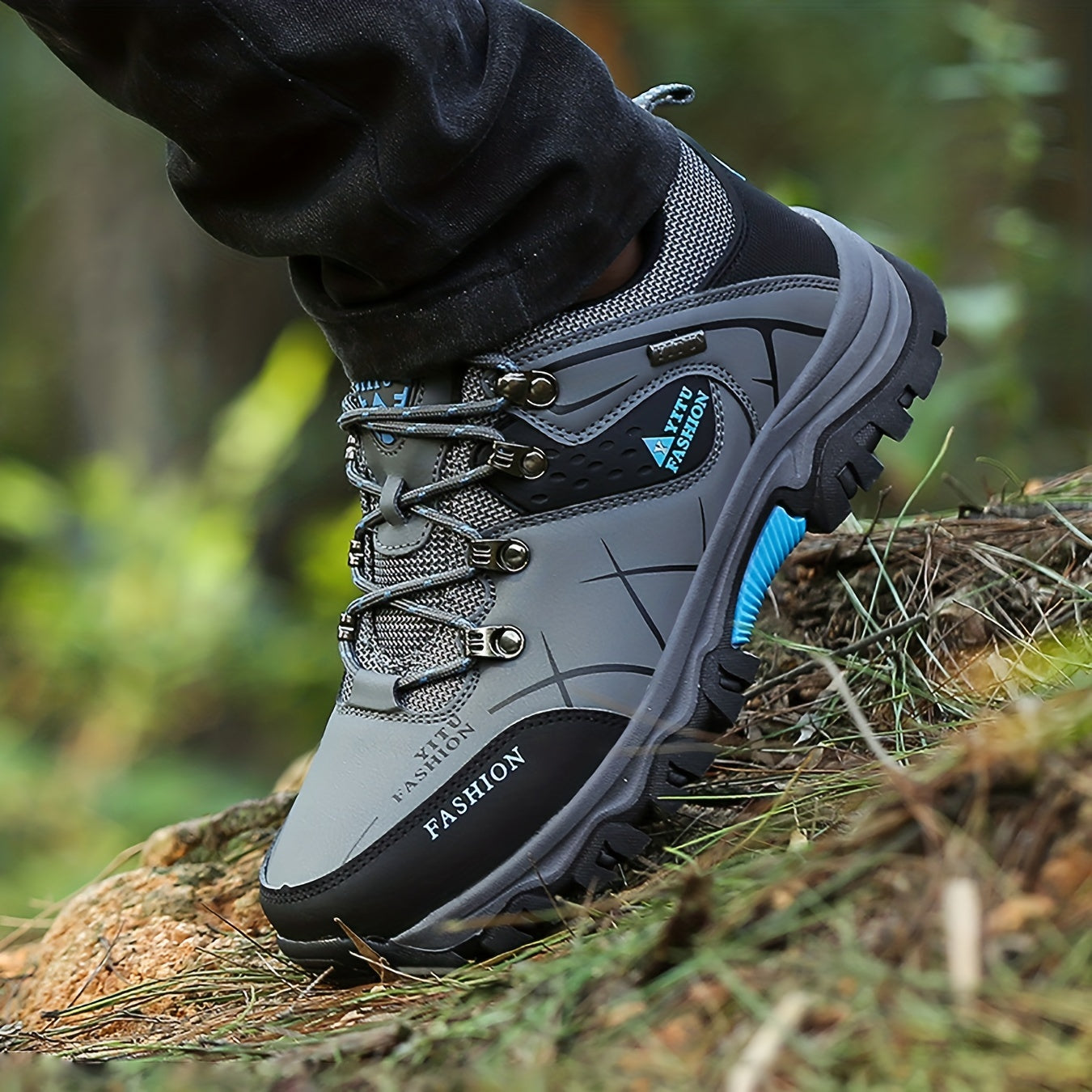 Chaussures de randonnée en plein air pour hommes, respirant confortable soutien de la voûte antidérapante alpinisme baskets de voyage