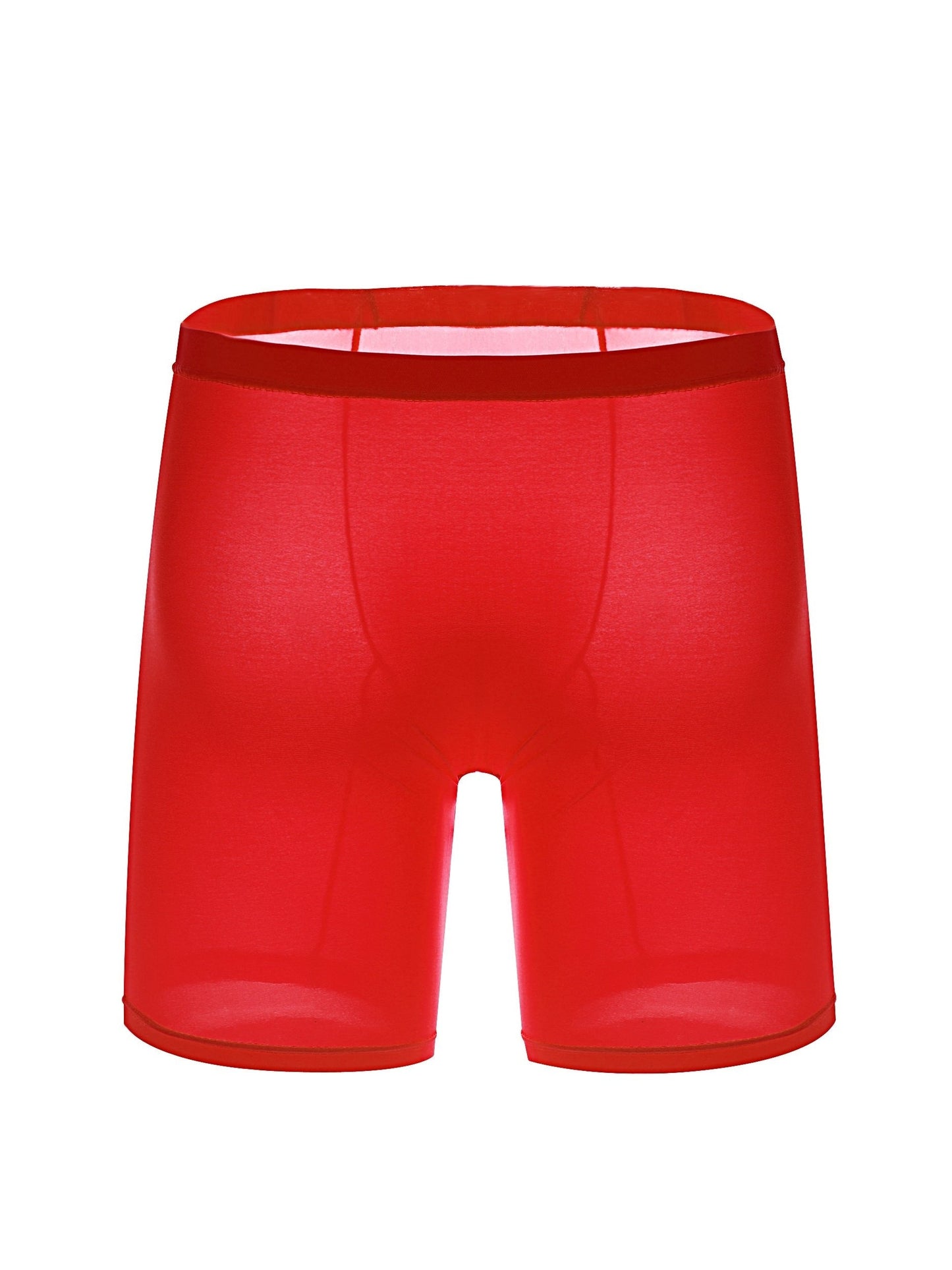 3 peças cuecas boxer longas de seda gelada masculina plus size, sexy ultrafinas de alta elasticidade, macias e respiráveis e confortáveis, cuecas boxer masculinas