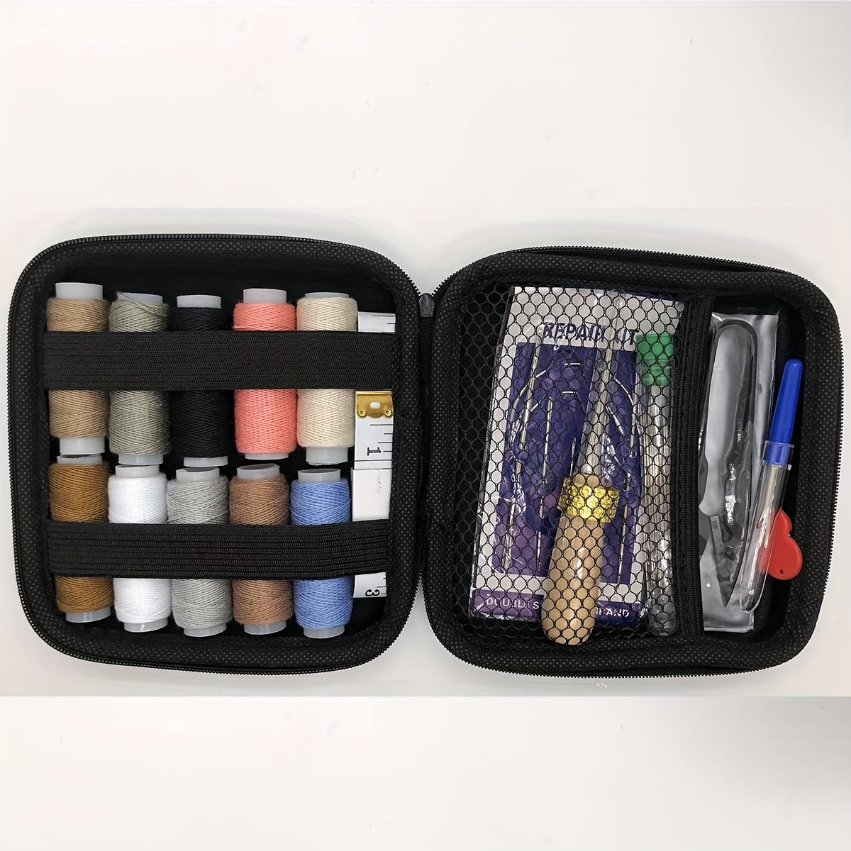 47pcs Heavy Duty Sewing Kit With Sewing Cone,, Leather Sewing Kit, Seam Ripper, Leather Hand Sewing Needles, DIY Sewing Thread For Car, Couch, Backpack, Shoes, Crafts