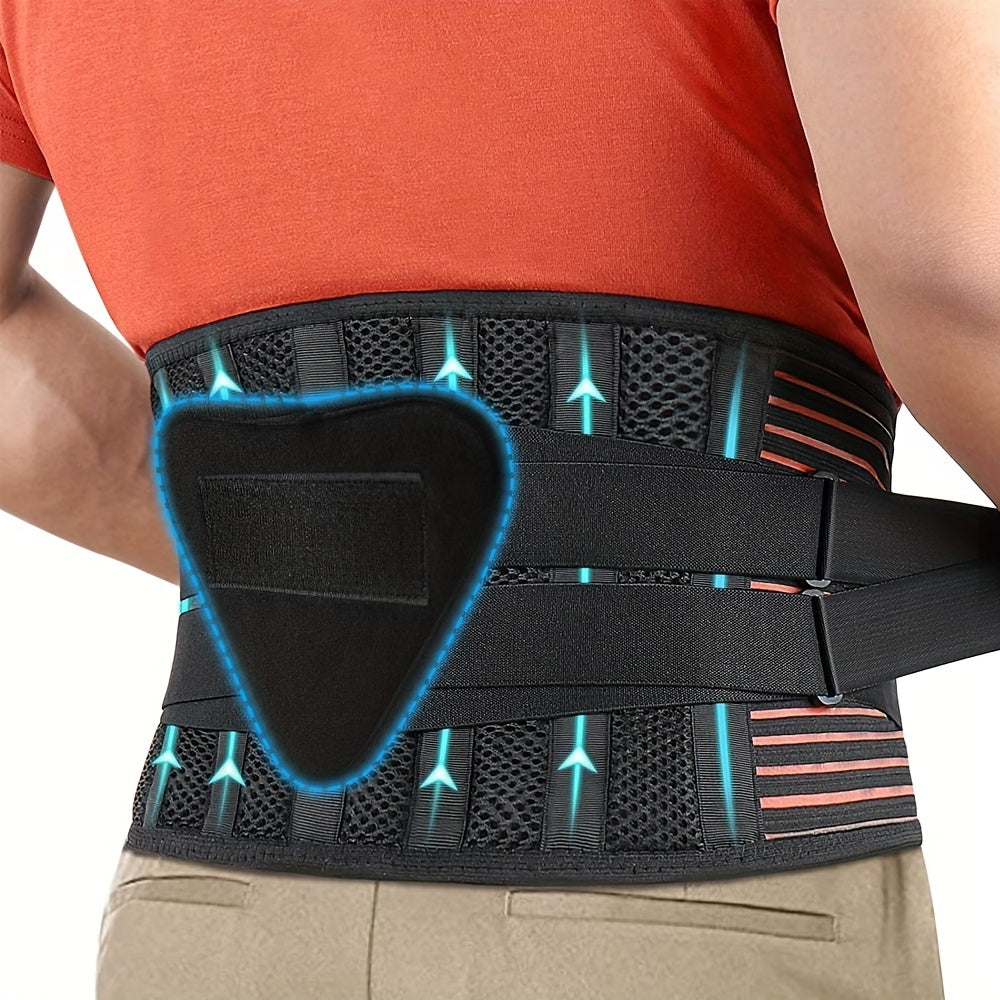 Back Brace For Lower Back Support, Lumbar Support Belt For Women & Men, Breathable Lower Back Brace With Lumbar Pad