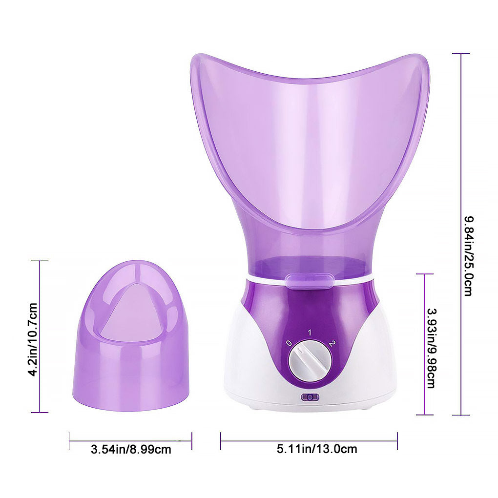 1pc Vapeur Facial, Humidificateur De Peau Du Visage Avec Couverture De Visage Et Tasse À Mesurer, US Plug