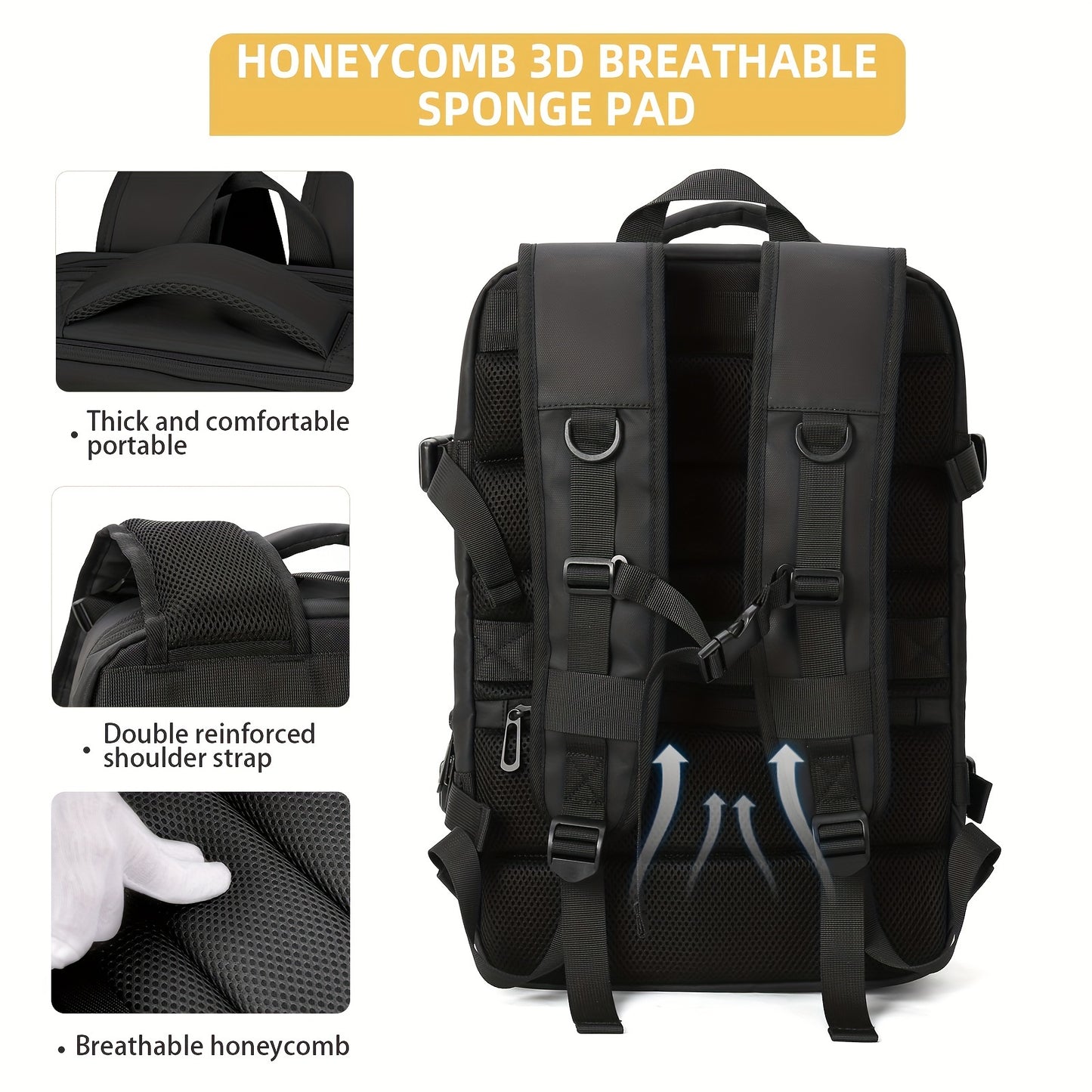 1pc Men's Travel Backpack, Short-distance Business Trip Bag, Lightweight Large Capacity Computer Backpack, Nylon Luggage Bag