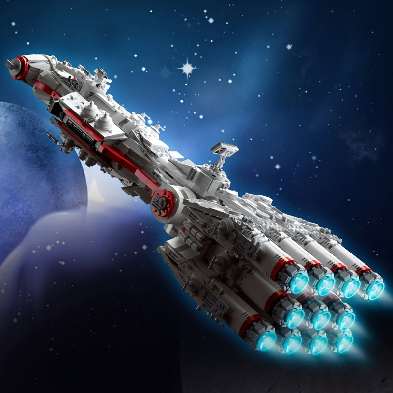 2833 Pieces Of Interstellar Series Large Space Battleship Building Block Decorations, With High Difficult Assembly Three-dimensional Collection Model, DIY Fun Holiday\u002FBirthday Gift